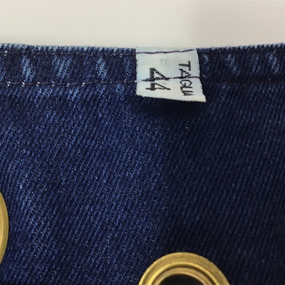 MOSCHINO Jeans Lace Up Belt & Grommets Denim Dress - Picture 8 of 12